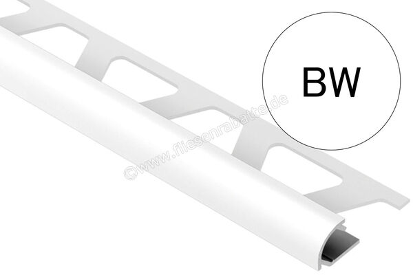 Schlüter Systems RONDEC-AC Abschlussprofil Aluminium BW - Brillantweiss Höhe: 10 mm Länge: 2,5 m RO100BW | 406430