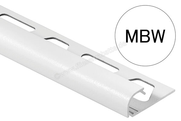 Schlüter Systems RONDEC-AC Abschlussprofil Aluminium MBW - Matt Brilliantweiss Höhe: 11 mm Länge: 2,5 m RO110MBW | 406475