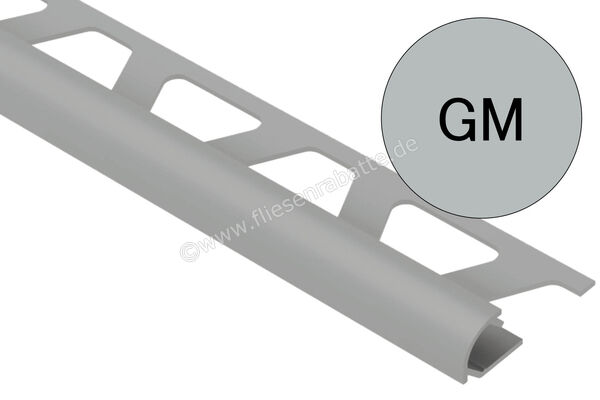 Schlüter Systems RONDEC-AC Abschlussprofil Aluminium GM - Graumetallic Höhe: 10 mm Länge: 2,5 m RO100GM | 406556