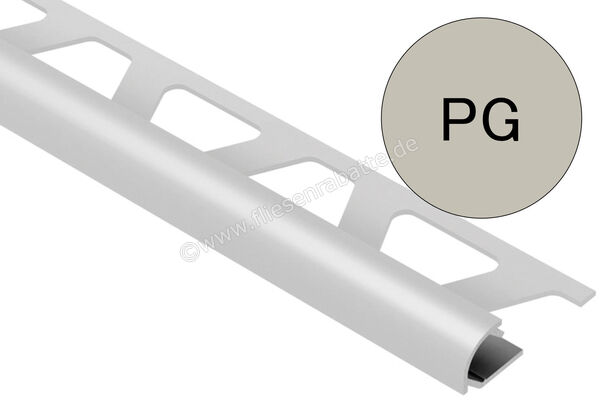 Schlüter Systems RONDEC-AC Abschlussprofil Aluminium PG - Pastellgrau Höhe: 11 mm Länge: 2,5 m RO110PG | 406802