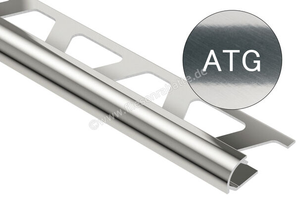 Schlüter Systems RONDEC-ATG Abschlussprofil Aluminium ATG - Aluminium titan glänzend eloxiert Höhe: 10 mm Länge: 2,5 m RO100ATG | 407024