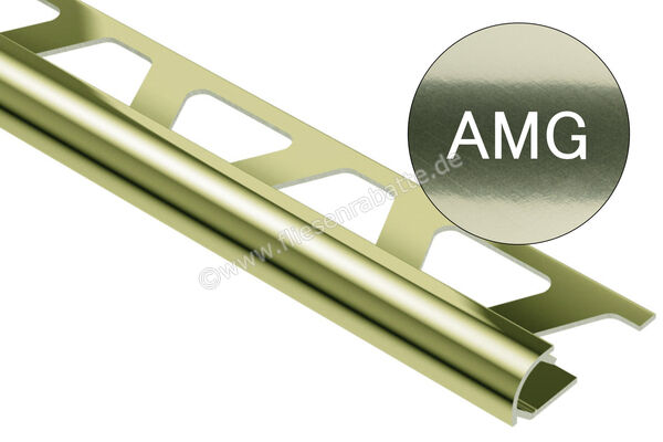 Schlüter Systems RONDEC-AMG Abschlussprofil Aluminium AMG - Aluminium messing glänzend eloxiert Höhe: 10 mm Länge: 2,5 m RO100AMG | 407084