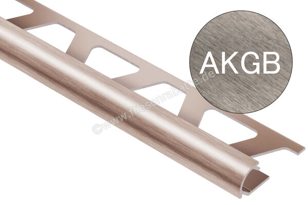 Schlüter Systems RONDEC-AKGB Abschlussprofil Aluminium Aluminium kupfer gebürstet eloxiert Höhe: 10 mm Länge: 2,5 m RO100AKGB | 407168