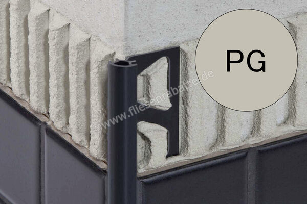 Schlüter Systems RONDEC-PRO Dekorprofil PVC PG - Pastellgrau Höhe: 10 mm Breite: 250 mm Länge: 2,5 m PRO100PG | 407462