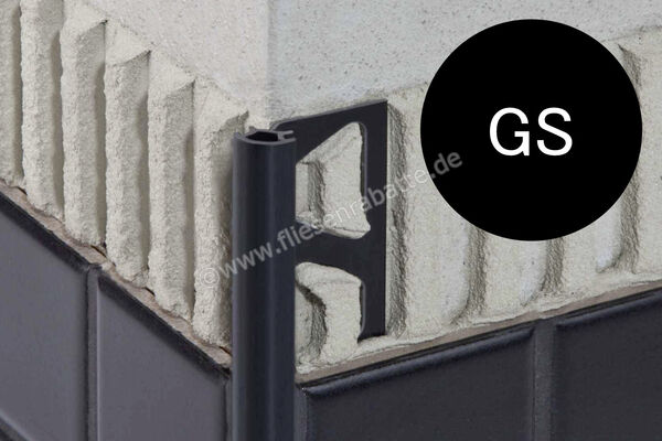 Schlüter Systems RONDEC-PRO Dekorprofil PVC GS - Graphitschwarz Höhe: 10 mm Breite: 250 mm Länge: 2,5 m PRO100GS | 407696