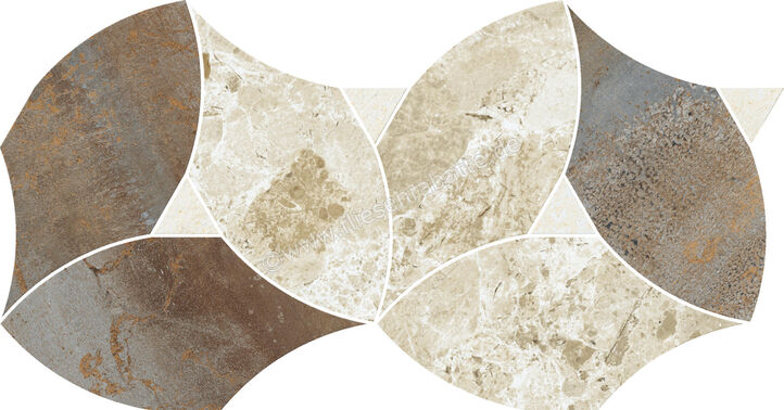 ceramicvision Mockup Roma Beige 23x50 cm Mosaik Modulo Roma Beige A+B Matt Eben Naturale CV0137678 | 410644