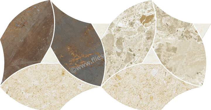 Naxos Mockup Roma Beige 23x50 cm Mosaik Modulo Roma Beige A+B Matt Eben Naturale 137678 | 410647