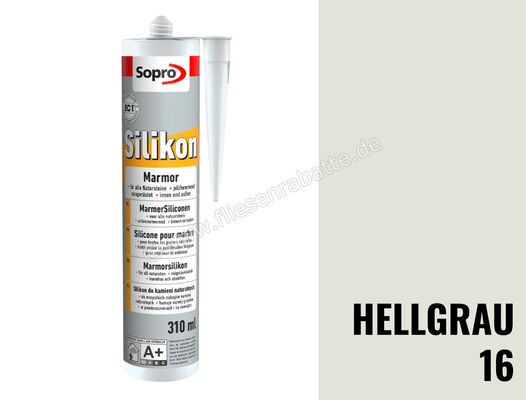 Sopro Bauchemie Silikon MarmorSilikon 310ml - Kartusche Hellgrau 16 6HY5601643 | 411460