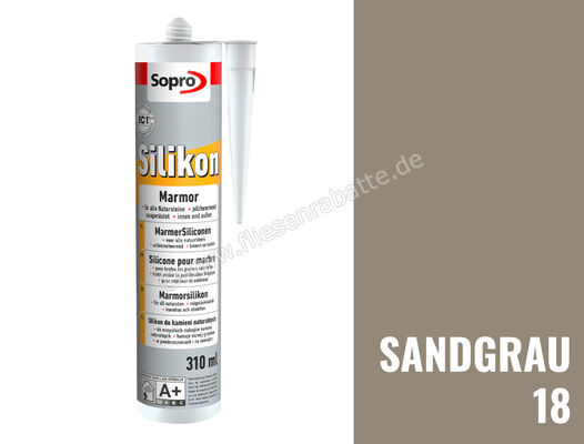 Sopro Bauchemie Silikon MarmorSilikon 310ml - Kartusche Sandgrau 18 6HY5601843 | 411466