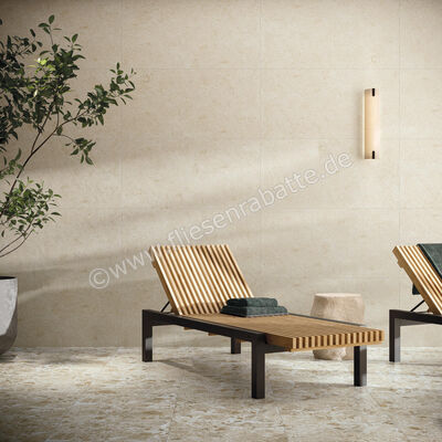 Naxos Mockup Ostuni Cream 60x120 cm Bodenfliese / Wandfliese Matt Eben Naturale 136897 | 411493