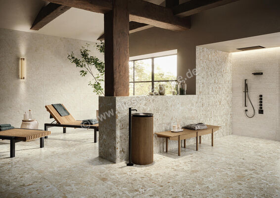 Naxos Mockup Ostuni Cream 60x120 cm Bodenfliese / Wandfliese Matt Eben Naturale 136897 | 411496