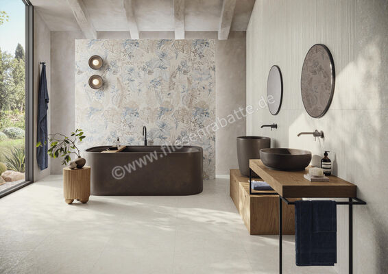 Naxos Mockup Ostuni Line White 60x120 cm Wandfliese Matt Strukturiert Naturale 138144 | 411697