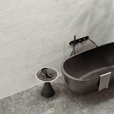 Naxos Mockup Ostuni Line Grey 60x120 cm Wandfliese Matt Strukturiert Naturale 138145 | 411787