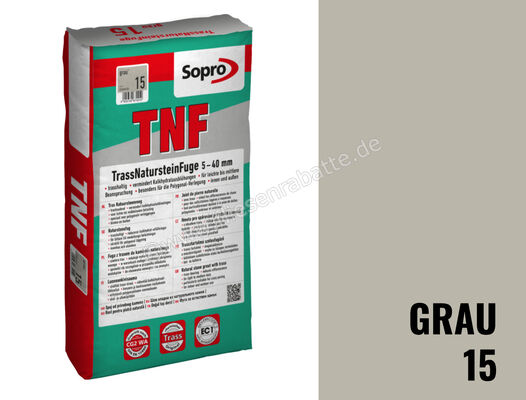 Sopro Bauchemie TrassNatursteinFuge Fugenmörtel 25 kg Sack Grau 15 6SJ5601525 | 411958