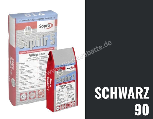  Sopro Bauchemie Saphir 5 Perlfuge Fugenmörtel Mit Perleffekt 5 kg Beutel Schwarz 90 6SU5609005 | 412063