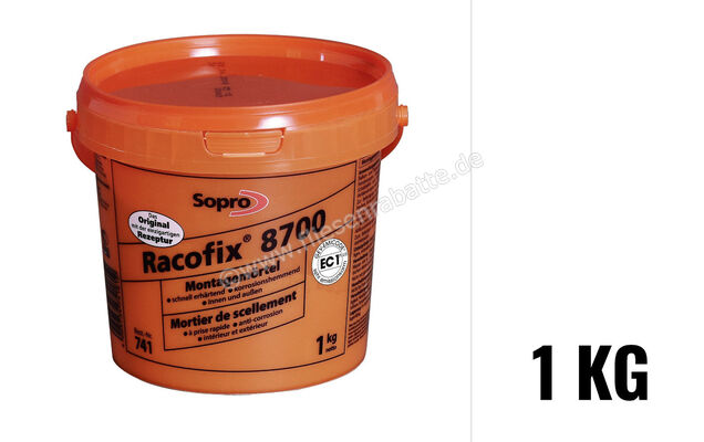 Sopro Bauchemie Racofix 8700 Schnellmontagemörtel VPE = 16 x 1 kg Eimer 7774236 | 412291