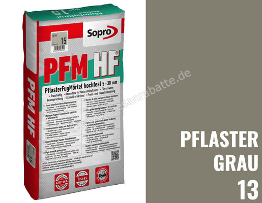 Sopro Bauchemie PFM HF PflasterFugMörtel 25 kg Sack Pflastergrau 13 6VA5601325 | 412303