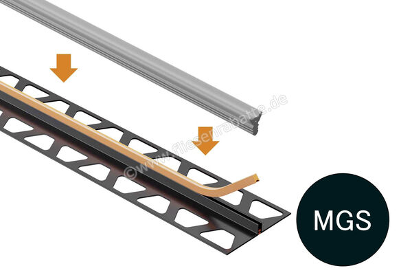 Schlüter Systems DILEX-FCS Bewegungsaufnahmeprofil PVC MGS - Graphitschwarz matt Höhe: 10 mm Breite: 3,5 mm Länge: 2,5 m FCS100 | 412333