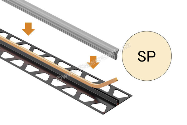 Schlüter Systems DILEX-FIS Einlage 30 m Rollenmaterial Silikon SP - Softpfirsich Höhe: 7 mm Breite: 3,5 mm Länge: 30 m FIS300SP | 412390