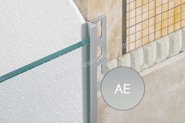  Schlüter Systems DECO-SGC-AE Dekorprofil B=12mm Aluminium Aluminium natur matt eloxiert Höhe: 10 mm Breite: 12 mm Länge: 2,5 m SGC100AE12 | 412639