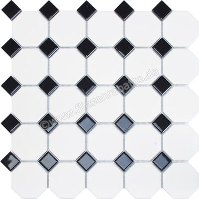  Dune Ceramica Ceramic Mosaics Oxford Black 29.5x29.5 cm Mosaik Matt Eben Satin 187987 | 413239