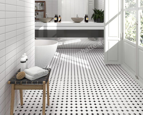  Dune Ceramica Ceramic Mosaics Oxford Black 29.5x29.5 cm Mosaik Matt Eben Satin 187987 | 413242