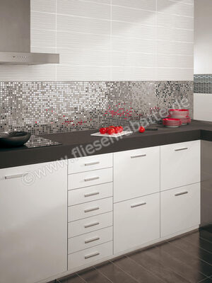 Dune Ceramica Mosaico Emphasis Metalic Silver 30.1x30.1 cm Mosaik Matt Eben Satin 185647 | 413272