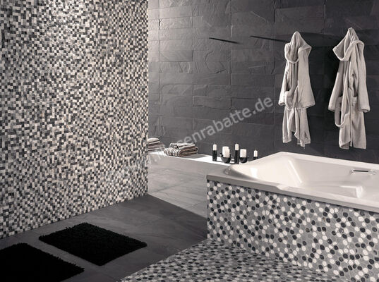  Dune Ceramica Stone Mosaics Rio Cinza 26x26 cm Mosaik Matt Strukturiert Matt 185669 | 413281