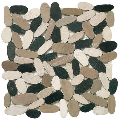  Dune Ceramica Stone Mosaics Pebbles Light 30.5x31.5 cm Mosaik Matt Strukturiert Matt 185913 | 413302