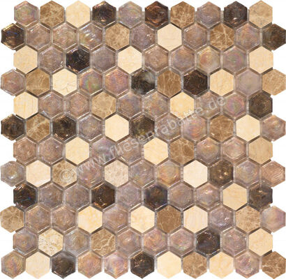  Dune Ceramica Materia Mosaics Melina 29x30 cm Mosaik Matt Strukturiert Satin 187116 | 413473