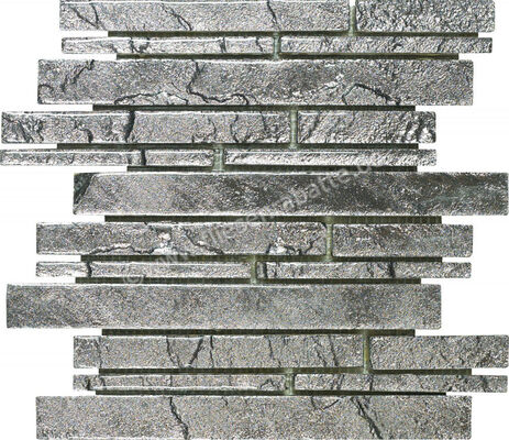  Dune Ceramica Stone Mosaics Duende Platinum 30x30 cm Mosaik Glänzend Eben Gloss 187281 | 413560