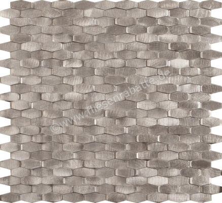  Dune Ceramica Materia Mosaics Halley Silver 28.4x30 cm Mosaik Matt Strukturiert Satin 187706 | 413647