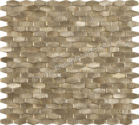  Dune Ceramica Materia Mosaics Halley Gold 28.4x30 cm Mosaik Matt Strukturiert Satin 187707 | 413653
