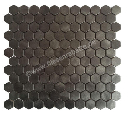  Dune Ceramica Materia Mosaics Reflections Gunmetal 29x30.5 cm Mosaik Matt Strukturiert Satin 188765 | 413734