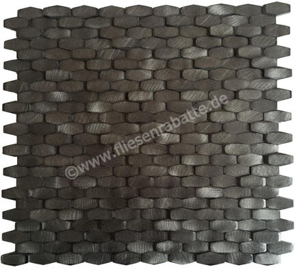 Dune Ceramica Mosaico Emphasis Halley Gunmetal 28.4x30 cm Mosaik Matt Strukturiert Satin 188766 | 413740