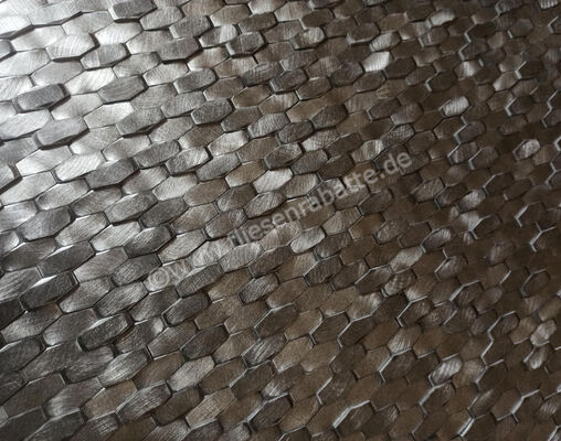  Dune Ceramica Materia Mosaics Halley Gunmetal 28.4x30 cm Mosaik Matt Strukturiert Satin 188766 | 413743