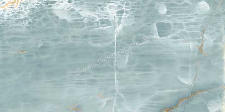  Imola Ceramica The Room Onyx Aqua Blue Gold 60x120 cm Bodenfliese / Wandfliese Stärke: 6,5 mm Matt Glänzend Eben Lappato Honed BLU AQ6 12 LPM (186884) | 415003