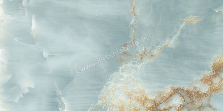  Imola Ceramica The Room Onyx Aqua Blue Gold 60x120 cm Bodenfliese / Wandfliese Stärke: 6,5 mm Matt Glänzend Eben Lappato Honed BLU AQ6 12 LPM (186884) | 415006