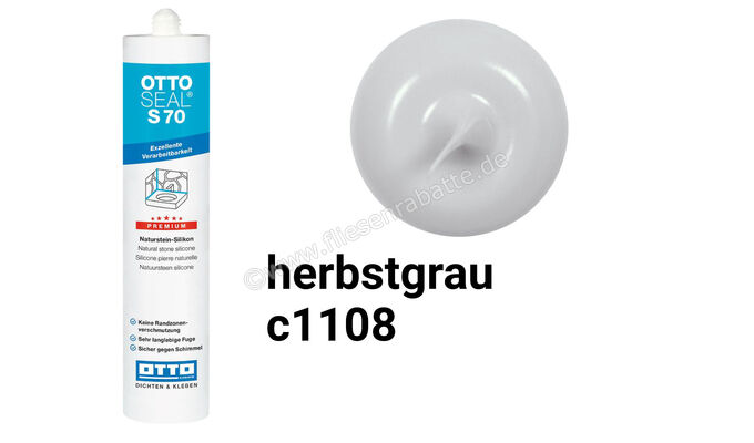 Otto Chemie OTTOSEAL S 70 Naturstein-Silikon 310 ml Kartusche Herbstgrau S7004C1108 | 418159