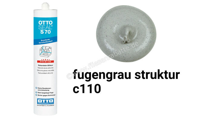 Otto Chemie OTTOSEAL S 70 Naturstein-Silikon 310 ml Kartusche Fugengrau Struktur S7004C110 | 418165