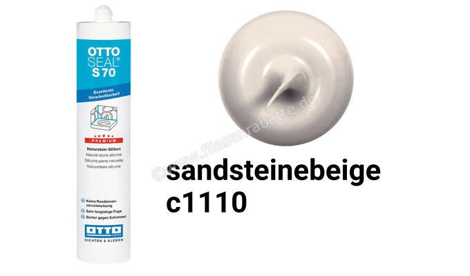 Otto Chemie OTTOSEAL S 70 Naturstein-Silikon 310 ml Kartusche Sandsteinbeige S7004C1110 | 418168