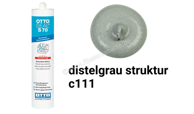 Otto Chemie OTTOSEAL S 70 Naturstein-Silikon 310 ml Kartusche Distelgrau Struktur S7004C111 | 418171