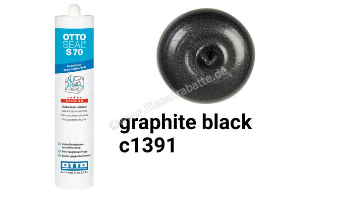 Otto Chemie OTTOSEAL S 70 Naturstein-Silikon 310 ml Kartusche Graphite Black S7004C1391 | 418186