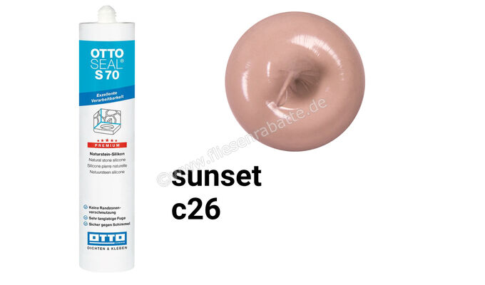 Otto Chemie OTTOSEAL S 70 Naturstein-Silikon 310 ml Kartusche Sunset S7004C26 | 418198