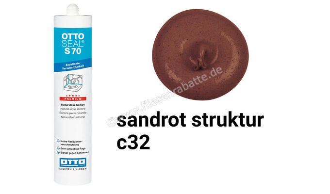 Otto Chemie OTTOSEAL S 70 Naturstein-Silikon 310 ml Kartusche Sandrot Struktur S7004C32 | 418201