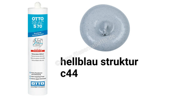 Otto Chemie OTTOSEAL S 70 Naturstein-Silikon 310 ml Kartusche Hellblau Struktur S7004C44 | 418219