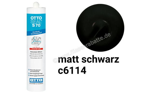 Otto Chemie OTTOSEAL S 70 Naturstein-Silikon 310 ml Kartusche Matt Schwarz S7004C6114 | 418243