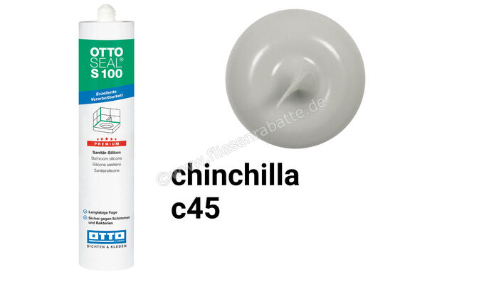 Otto Chemie OTTOSEAL S 100 Sanitär-Silikon 300 ml Kartusche Chinchilla S10003C45 | 418492