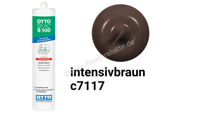 Otto Chemie OTTOSEAL S 100 Sanitär-Silikon 300 ml Kartusche Intensivbraun S10003C7117 | 418552