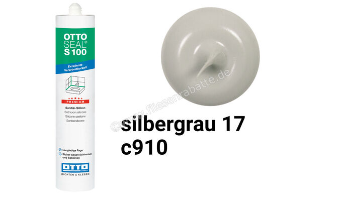 Otto Chemie OTTOSEAL S 100 Sanitär-Silikon 300 ml Kartusche Silbergrau 17 S10003C910 | 418624